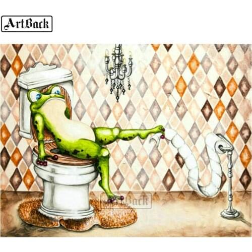 5d diy diamond painting frog full square kids cartoon sticker rhinestones 3d diamond mosaic diamond embroidery home decoration