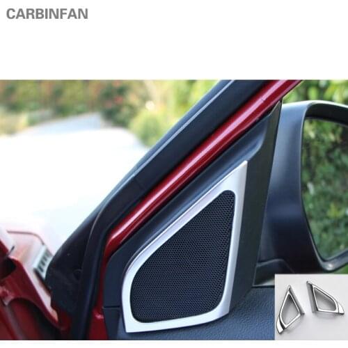 Car sticker Stainless Car frame inner A column Audio Speak Sound Cover Ring lamp trim 2pcs For Suzuki Vitara 2016 2017 C467