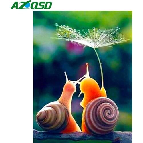 AZQSD Full Square Diamond Painting Dandelion Picture Of Rhinestones Diamond Embroidery Landscape Mosaic Home Decoration