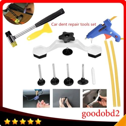 Car dent repair hand Tools set Kit Plastic Bridge Pulling Dent Remover For Car Body Paintless Dent Repair Tool+Rubber+sticks