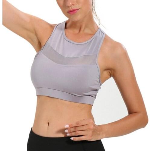 Women Crop Top Mesh Bra Wire Free Seamless Bra Plus Size Full Cup Wine Red Black Grey Backless Bra Push Up
