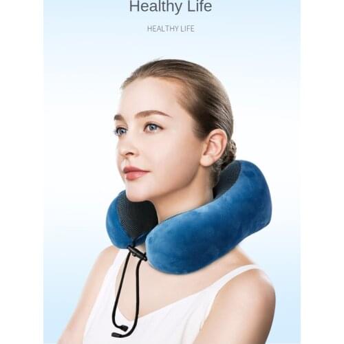 Travel Storage Aircraft Pillow Magnetic Cloth Cervical U-shaped Pillow Memory Foam Creative Neck Pillow