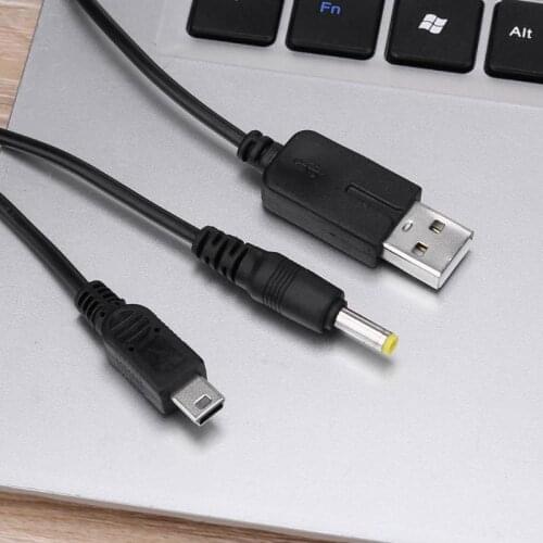 1.2M Newest Charger Power 2 in 1 USB Data Charge Cable Cord for Sony PSP 2000 3000 Game Console Game Accessories