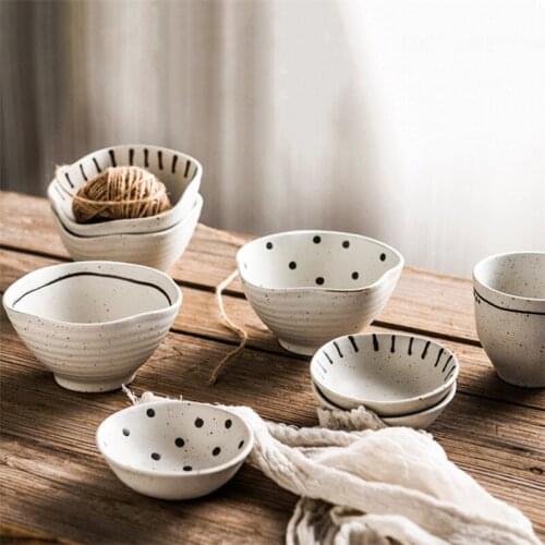 Japanese Style Ceramic Small Retro Flavor Dish Seasoning Bowl Vinegar Sauce Plate Snack Fruit Dessert Dish Restaurant Tableware