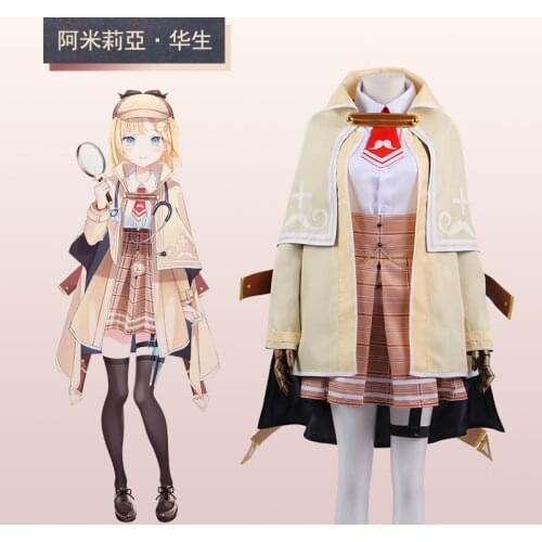 Hololive Watson Amelia Cosplay Costume Halloween Christmas Fancy Party Props Weapons for Carnival Comic Show