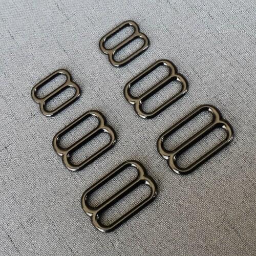 10 Pcs/Pack 15mm 20mm 25mm Metal Adjuster Slider Clasp For Bag Bacpack Dog Collar Sewing Accessory Purse Straps Belt Buckle