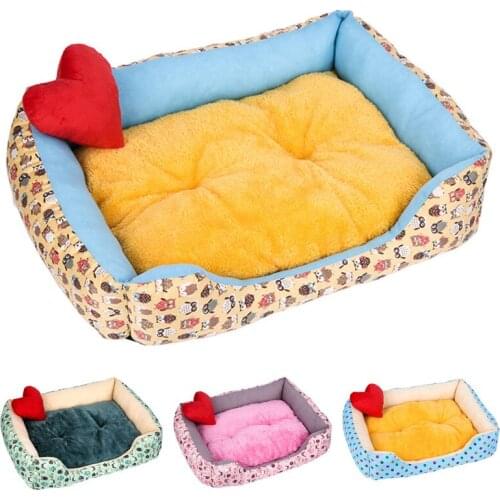 Soft dogs bed Winter Plush dog beds calming pets accessories for Pet bed cat medium dag Nest Litter Puppy Kennel with pillow