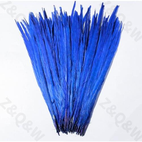 Natural 35-55CM Pheasant Tail Destaining Bao Blue 10-100PCS DIY Decoration Crafts Headwear Shopping Festival Accessories