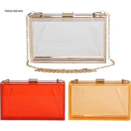 New Women Acrylic Evening Shoulder Bag Bridal Clutch Party Prom Wedding Crossbody Handbag Purse
