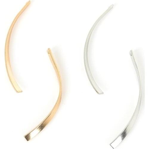 New Approx 6pcs Copper Flat Metal Bending Charms DIY Earring For Jewelry Findings Making Pendants