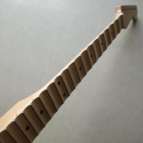 New Maple guitar neck 22 fret Full scalloped maple wood Fretboard parts