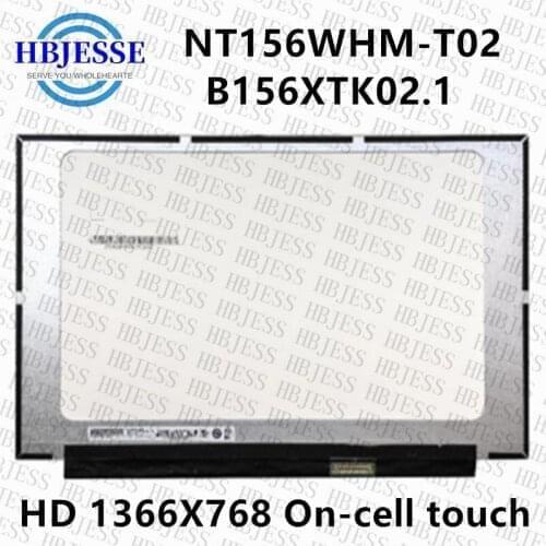 Original 15.6'' HD LCD 1366x768 LCD B156XTK02.1 NT156WHM-T02 for Lenovo IdeaPad 3-15IML05 81WR Touch Screen LED Display