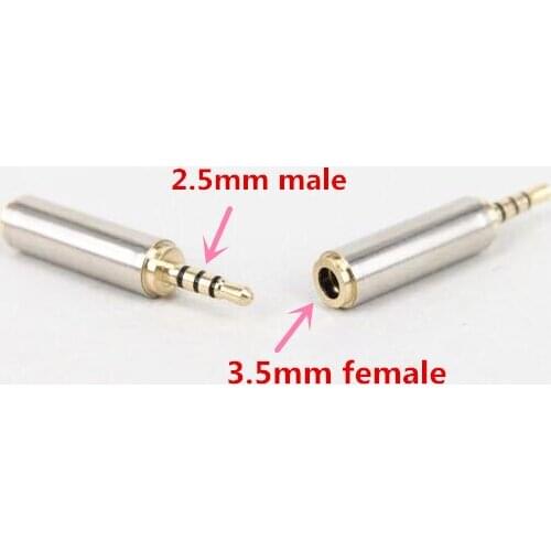 1pc 2.5mm 3.5mm male Female Plug for Earphone Stereo Audio Adapter Connector car radio AUX jack covert adapter