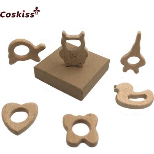 Organic Baby Teether Wooden Teether Natural Teething Grasping Toy Baby Shower Gift Toddler Teether Newborn Baby Teether Gift