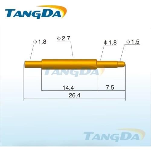 Tangda pogo pin connector DHL/EMS D2.7*26.4mm 3A current Contact spring needle Device test probe welding