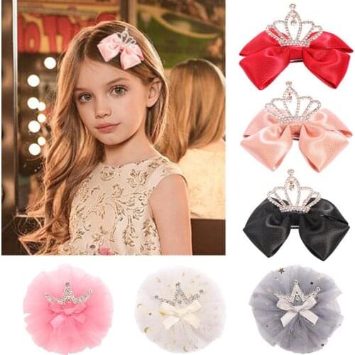 Clearance Baby Girl Infant Hair Accessory Cloth Crown Newborn Gift Toddlers Clips Hairpin Princess Children Cute Headwear