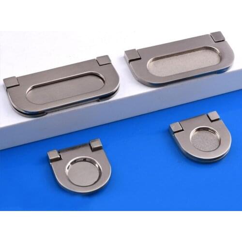 Furniture Cabinet Drawer Handle Hidden Insert Embedded Silver Small Big Wardrobe Door Pull Wholesale Factory Knob