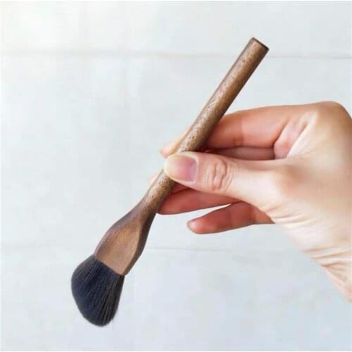 Super soft handmade antique makeup brush walnut trimming brush