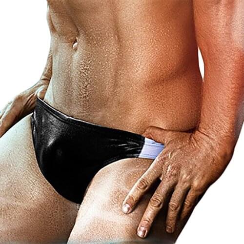 Sexy low waist mens triangle Briefs nylon mens sport swimming surfing swimwear male bikini beachwear swim underwear