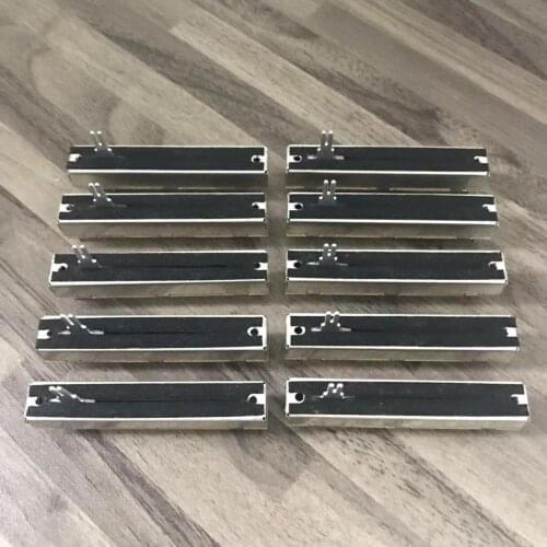 10pcs Mixer for ALPHA SV453 A50Kx2 Straight Slide Potentiometer 20A6 / 73mm Fader for NEARSTAR Numark variable resistors