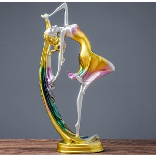 European Resin Beauty Figurines Home Livingroom Table Statue Decoration Cafe Office Desktop Oranments Wedding Gift Accessories