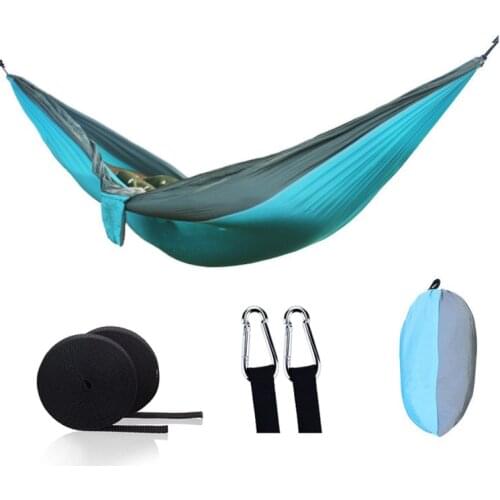 Ultralight 1-2 person hammocks outdoor camping traveling hiking sleeping bed picnic swing tent single Nylon Double Person Hammoc