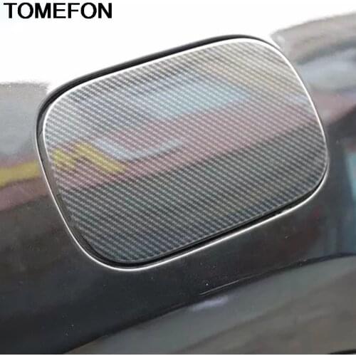 TOMEFON For Jeep Grand Cherokee 2014 2015 ABS Carbon Fiber Paint Red Fuel Cap Cover Petrol Gas Tank Door Trim Cover Exterior