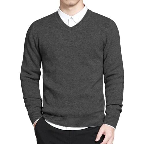 Slim Sweater Men Casual Cotton Sweaters Jumper Pullover Male Business V-Neck Knitwear Jersey Man Plus Size 4XL Black