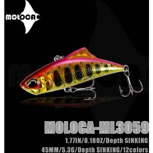 Sinking Fishing Lures Vibration Weights 5.3g 45mm VIB Isca Artificial Leurre Whopper Trolling Peche Accessoire For Seabass Fish