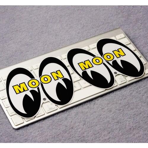 2 Pairs Car Styling Vinyl Tape Stickers Bike Motorcycle Oil Tank Body Sticker Decals for MOON Eyes 12.7x11cm