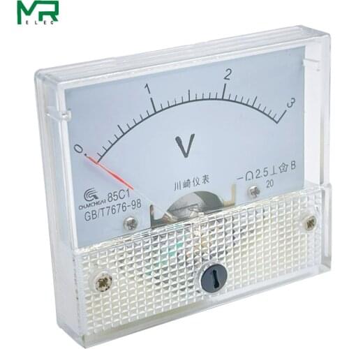 85C1 V DC pointer voltmeter meter Plate table 85C1-V series 1V 2V 3V 5V 10V 15V 20V 30V 50V 75V 100V 300V 400V 500V