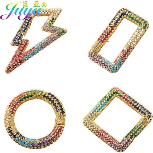 Juya DIY Jewelry Punk Accessory Supplies Fastener Carabiner Screw Lock Clasps Accessories For Handmade Pendant Jewelry Making