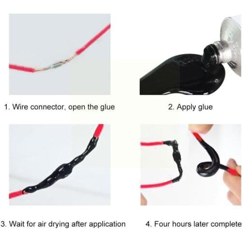 Liquid Insulation Electrical Tape Tube Paste Waterproof Insulation Quick-sealing Fixed Paste Dry Rubber Glue R6A1