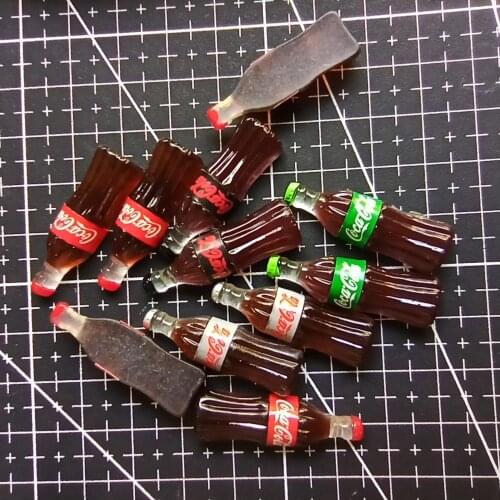 1pcs/lot resin flat back Simulation cola bottle 32mm Cabochons Hair Bow Center Card Frame Making Craft DIY