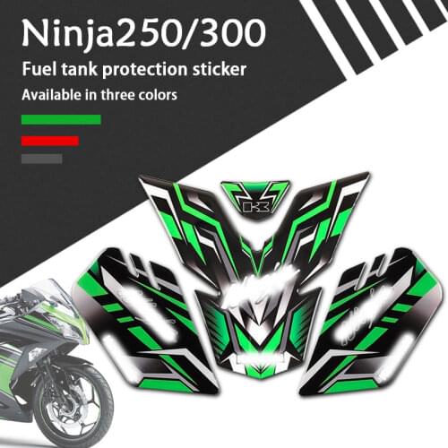 Motorcycle Accessories Sticker Decal Gas Oil Fuel Tank Pad Protector Case Non-Slip Decorative For Kawasaki Ninja 250/300