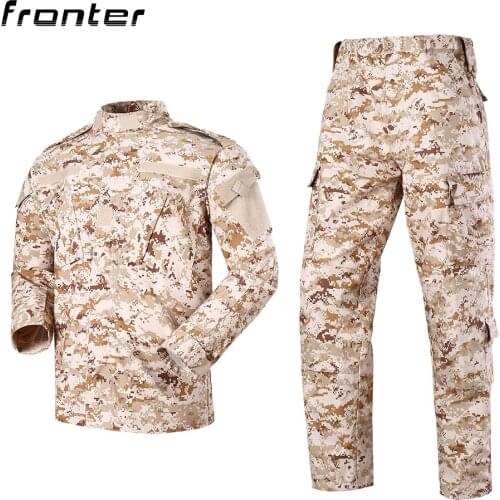 American Military Uniform US Army Tactical Camouflage Special Forces Uniforms Combat Costume DEF Digital Desert Camo Outfit Suit