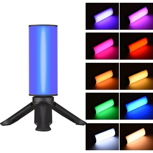 Andoer W100RGB Mini LED Video Light RGB Fill Light 2500-9000K CRI95+ LCD Screen Magnetic Backside Tripod Wrist Strap VS Ulanzi
