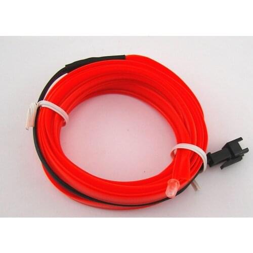 Car Cold Light Red Lamp Strip Atmosphere Interior Decorative Lamp Strip Cold EL OLED Interior Trim Light 2M For Ford VW BMW Aud