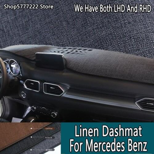 Car styling Linen noslip dashmat dashboard cover For Mercedes-Benz GLK GLE GLS GL ML GLC Class GLK260 GLC200 GL350 ML300 GL320
