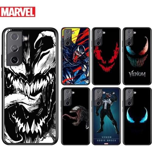 Marvel Venom Dark Hero For Samsung Galaxy S21 S20 FE S10e S10 S9 S8 S7 S6 Ultra Plus Lite 5G Edge Black Soft Phone Case