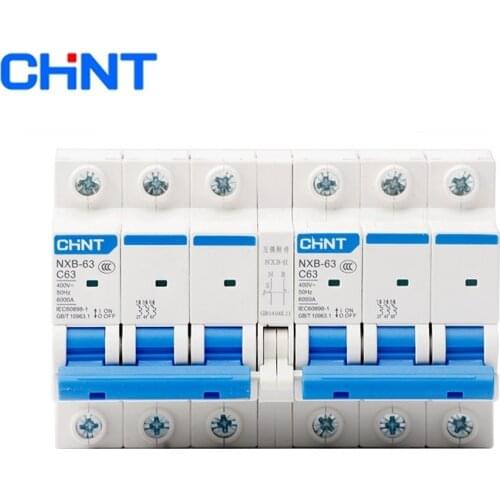 CHINT NXB-63 3P 32A 40A 63A MTS Dual Power Manual Transfer Switch Circuit Breaker MCB 50HZ/60HZ 400V