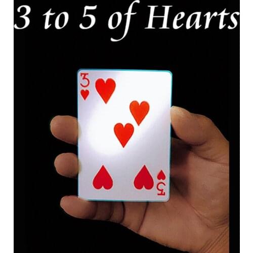 Shin Lim 3 to 5 of Hearts Playing Cards Poker Magic Trick Close Up Street Illusion Gimmick Mentalism Kid Child Puzzle Magia Card