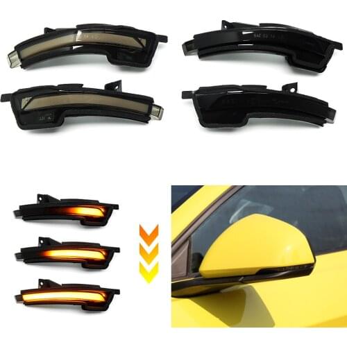 LHD RearView Side Wing Mirror Indicator Blinker Lamp For Ford Mustang S550 2015-2020 LED Dynamic Turn Signal Light Sequential