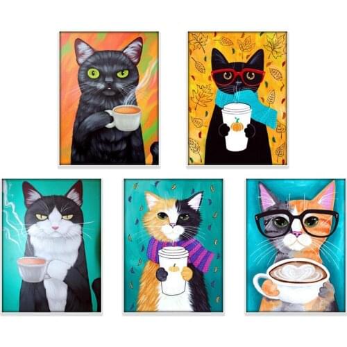 Animals Diamond Embroidery cute Cat Picture Of Rhinestones 5D DIY Diamond Painting Cartoon Diamond Mosaic kids room decor