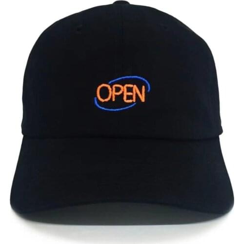 High Quality OPEN Dad Hat Anime Cotton Embroidery Snapback Hats Unisex Baseball Caps Men Women Holiday Hats Dropshipping