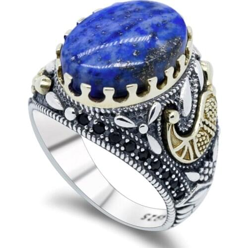 New style 925 sterling silver ring, spinel Turkish handmade male and female rings
