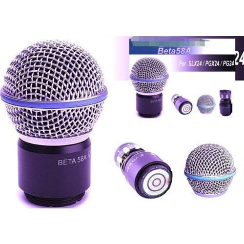 2PCS New Replacement Ball Head Mesh Microphone Grille with capsule for Shure SM58 SM58S SM58LC BETA58 BETA58A BETA PGX24 SLX24