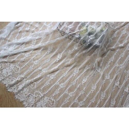 GLace 3M/lot African lace Soft and Comfortable Yarn Eyelash Lace Fabric Embroidery DIY Craft Clothing Skirt Accessories TX677