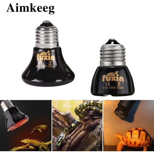 E27 Pet Heating lamp Mini Infrared Ceramic Emitter Heat Bulb Pets Turtle Heating Light Box Warmer Light Bulbs 25/50/75/100W