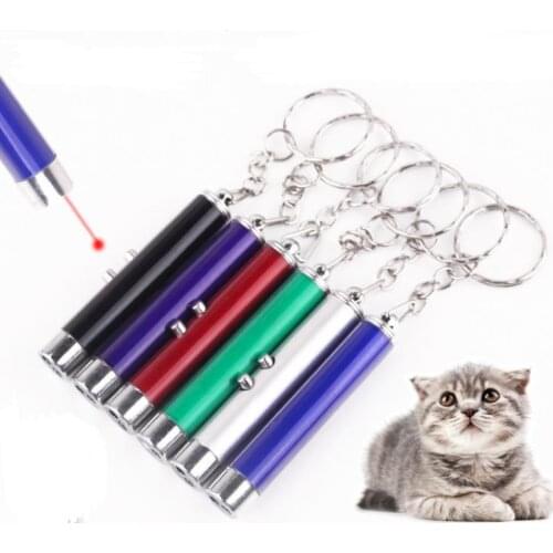 CAT PLAYING LASER STICK RED BLUE LIGHT INTERACTIVE CAT TOY LASER TEASING CAT STICK RANDOM COLOR SN822